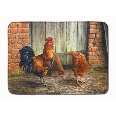 Carolines Treasures Carolines Treasures BDBA0056RUG Rooster & Chickens by Daphne Baxter Machine Washable Memory Foam Mat BDBA0056RUG
